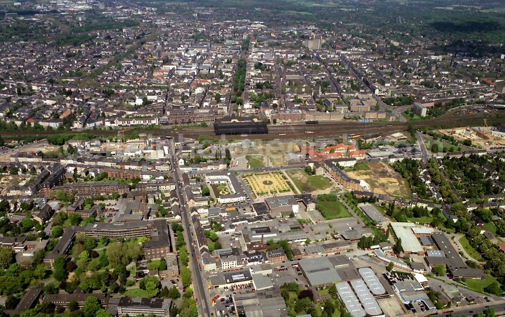 Krefeld from above - City view from the city center in Krefeld in North Rhine-Westphalia