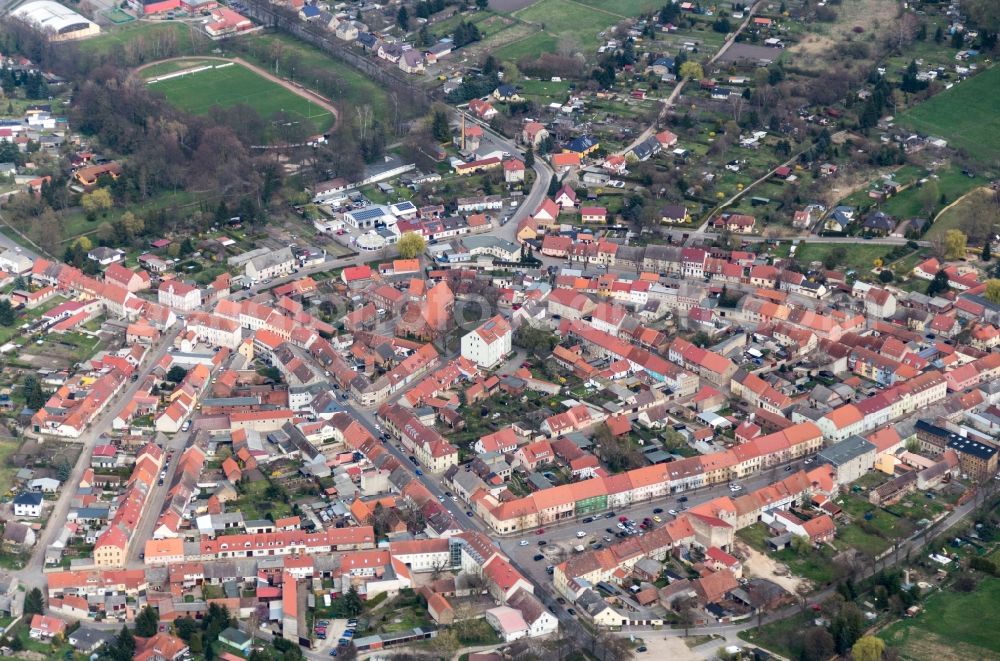 Kremmen from the bird's eye view: City view of the city area of in Kremmen in the state Brandenburg