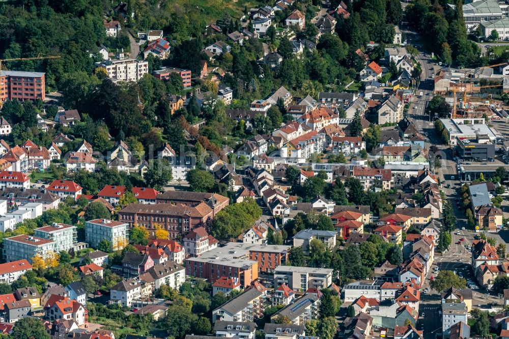 Lahr/Schwarzwald from above - City view on down town in Lahr/Schwarzwald in the state Baden-Wurttemberg, Germany