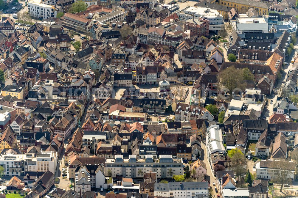 Lahr/Schwarzwald from the bird's eye view: City view on down town in Lahr/Schwarzwald in the state Baden-Wurttemberg, Germany