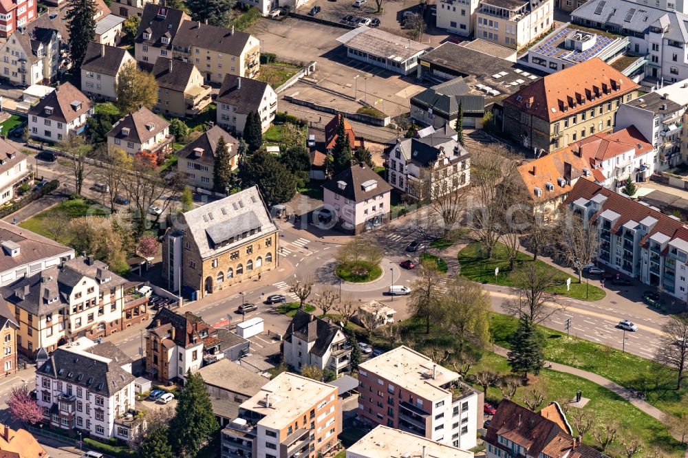 Aerial photograph Lahr/Schwarzwald - City view on down town in Lahr/Schwarzwald in the state Baden-Wurttemberg, Germany