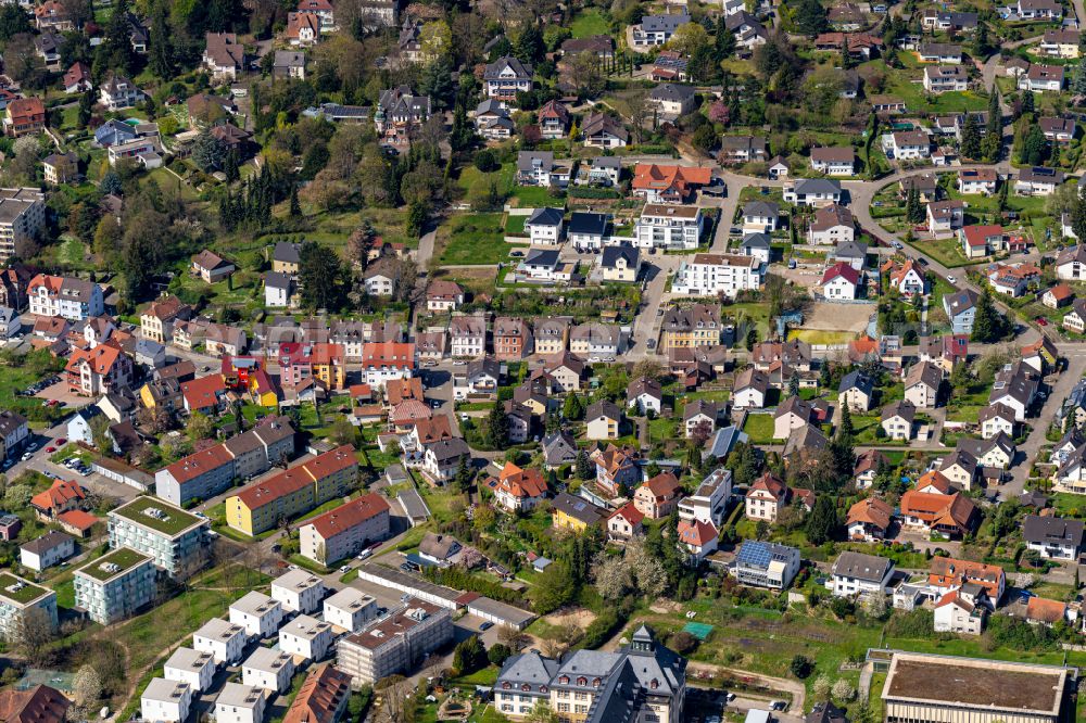 Lahr/Schwarzwald from above - City view on down town in Lahr/Schwarzwald in the state Baden-Wurttemberg, Germany