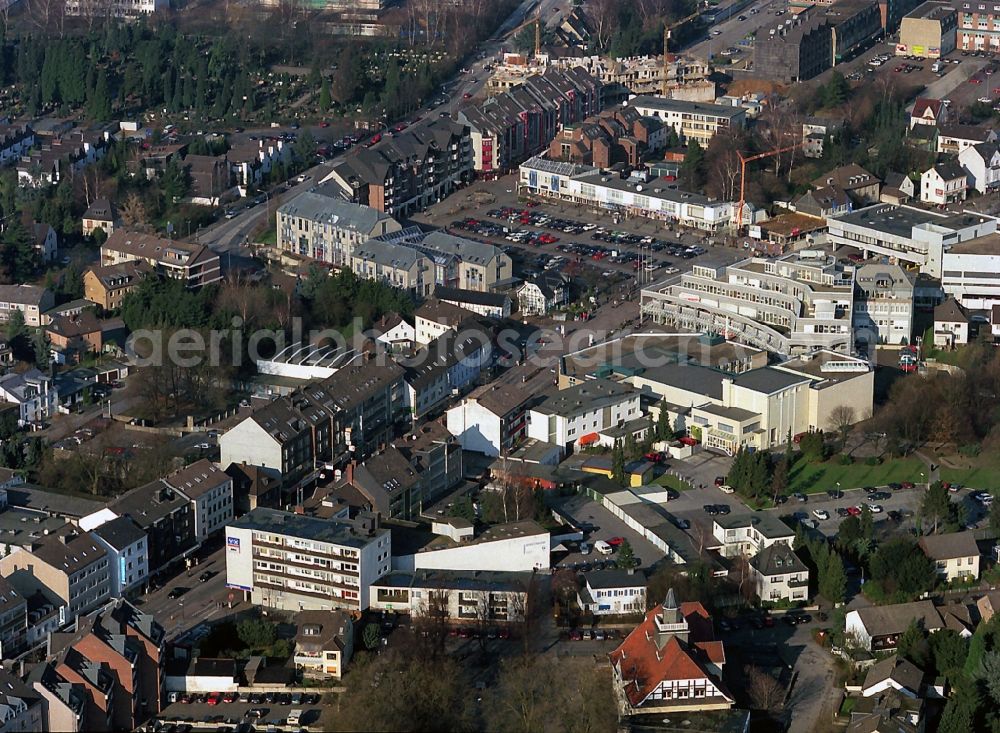 Langenfeld from above - City view from the downtown area Langenfeld (Rheinland) in North Rhine-Westphalia