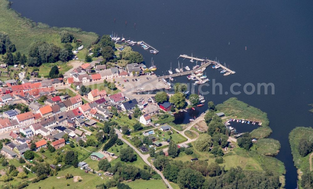 Lassan from the bird's eye view: City view of the city area of in Lassan in the state Mecklenburg - Western Pomerania, Germany