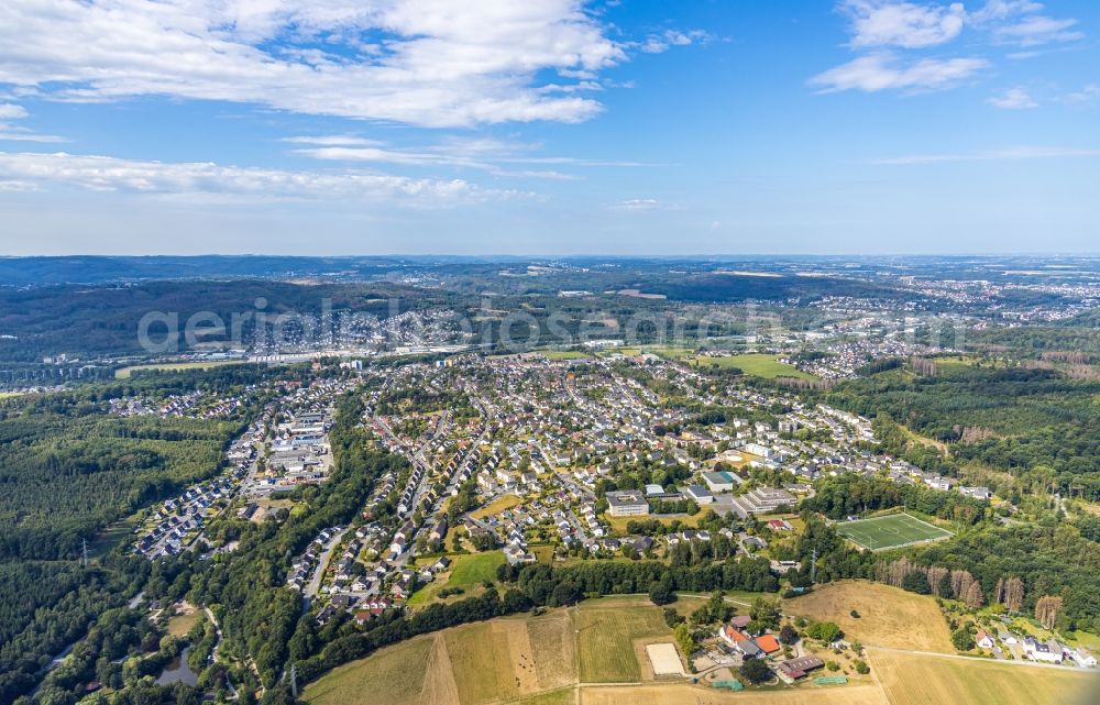 Lendringsen from above - City view on down town in Lendringsen in the state North Rhine-Westphalia, Germany