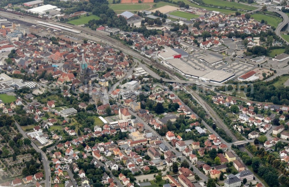 Lichtenfels from the bird's eye view: City view of the city area of in Lichtenfels in the state Bavaria