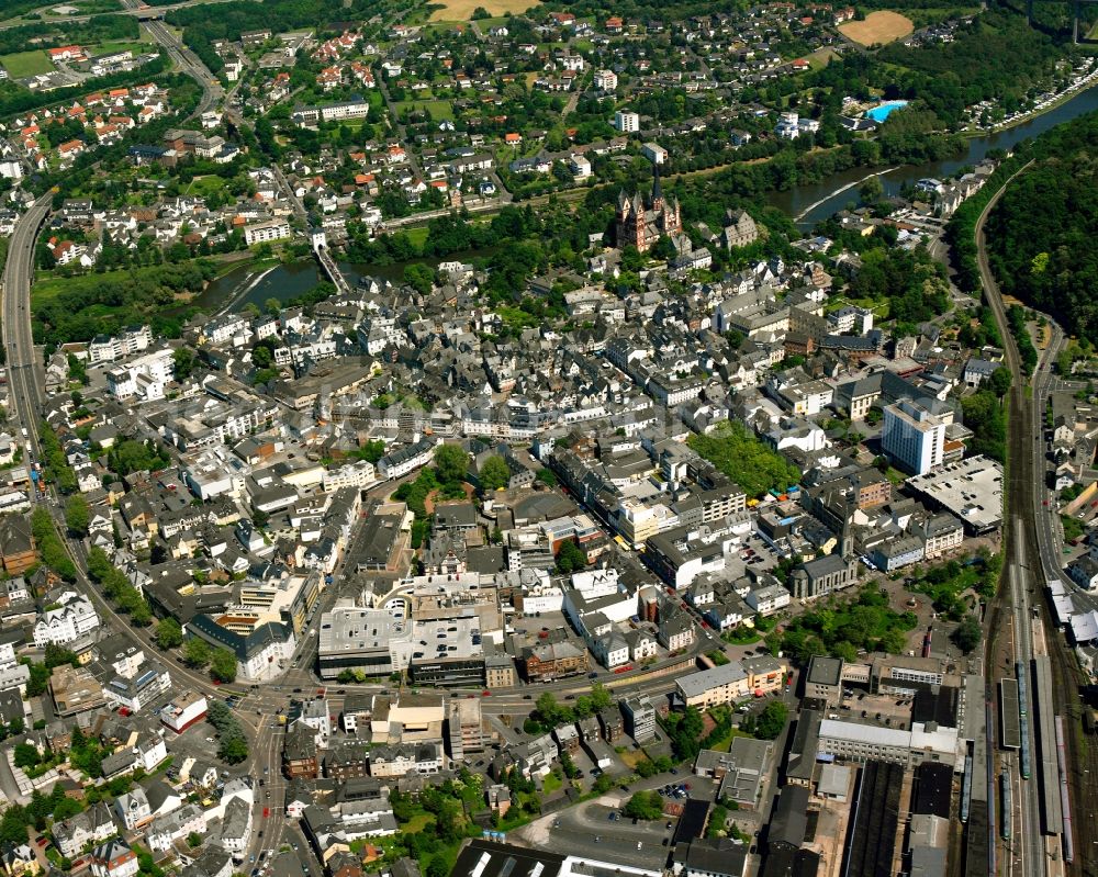 Aerial photograph Limburg an der Lahn - City view on down town in Limburg an der Lahn in the state Hesse, Germany