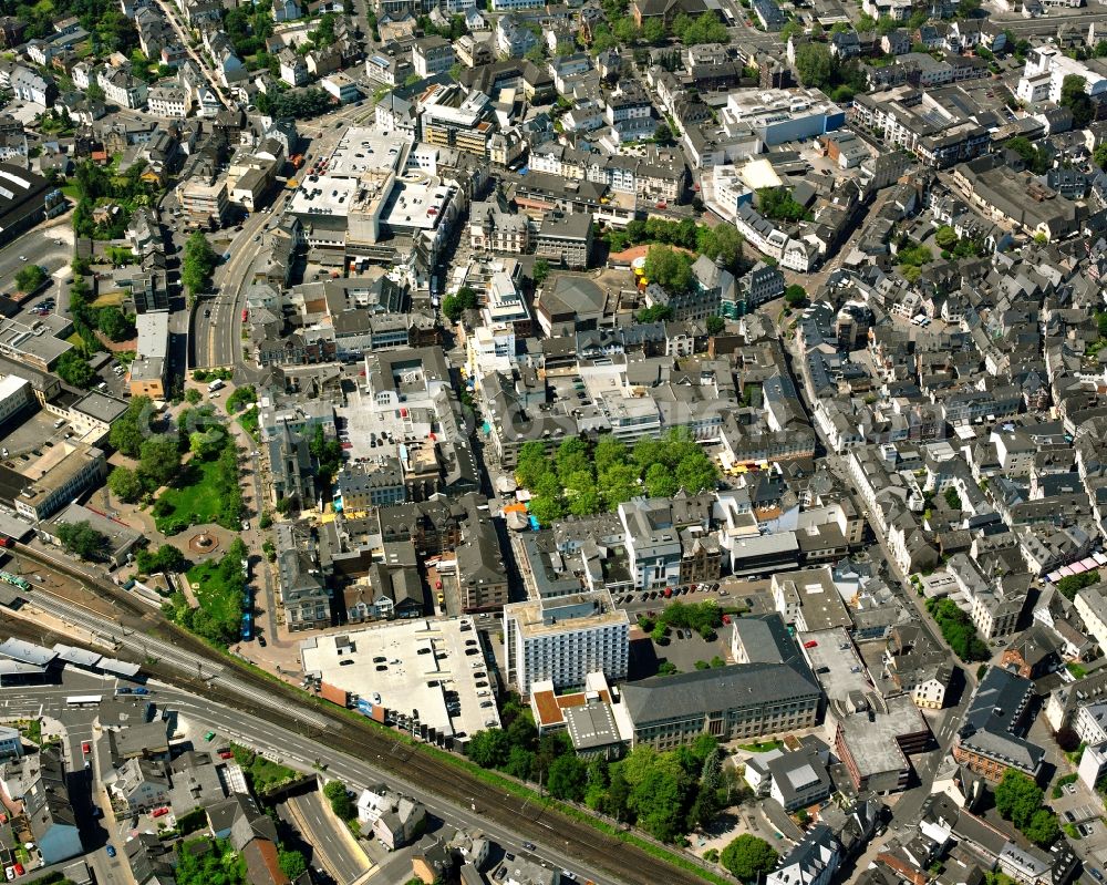 Limburg an der Lahn from the bird's eye view: City view on down town in Limburg an der Lahn in the state Hesse, Germany