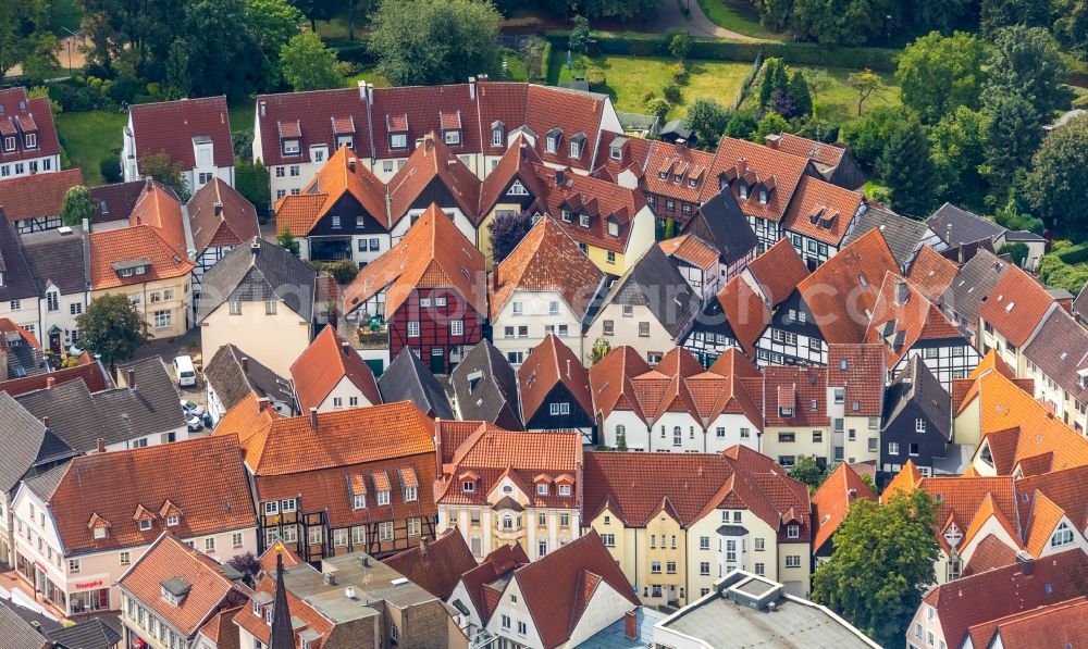 Lünen from the bird's eye view: City view on down town in Luenen in the state North Rhine-Westphalia, Germany