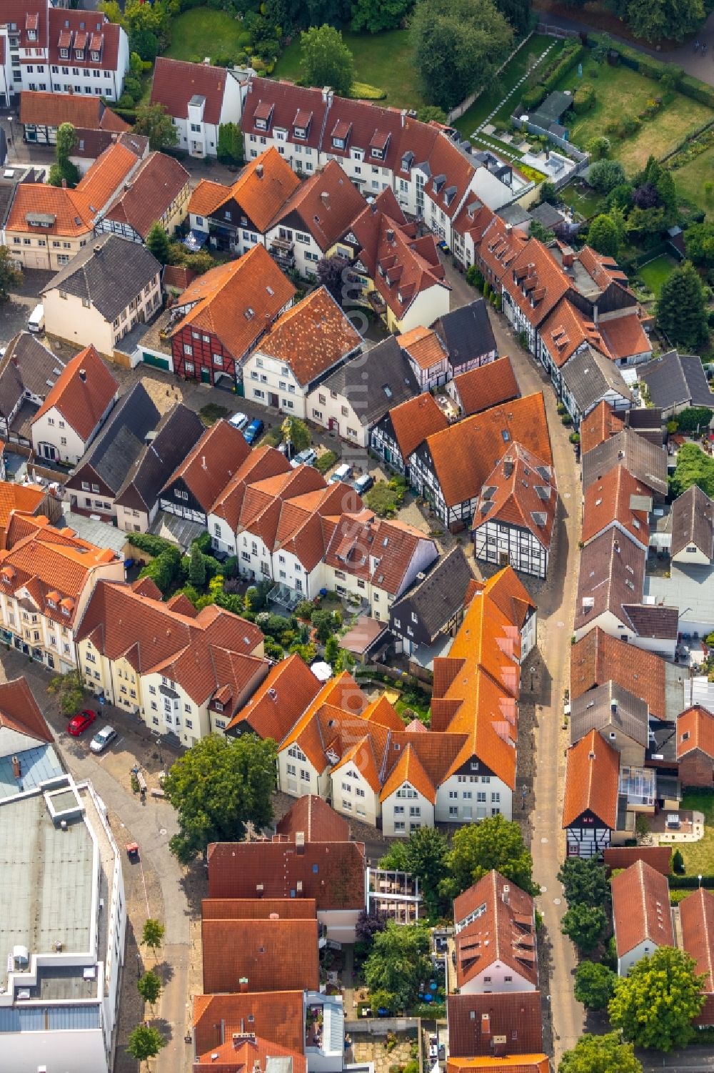 Aerial photograph Lünen - City view on down town in Luenen in the state North Rhine-Westphalia, Germany
