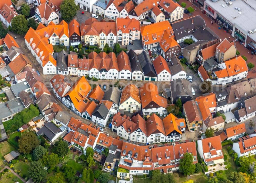 Lünen from the bird's eye view: City view on down town in Luenen in the state North Rhine-Westphalia, Germany