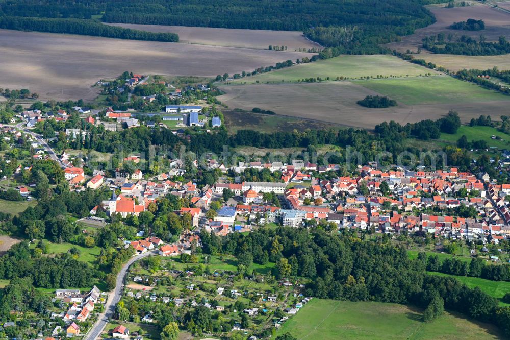 Aerial photograph Loburg - City view on down town in Loburg in the state Saxony-Anhalt, Germany