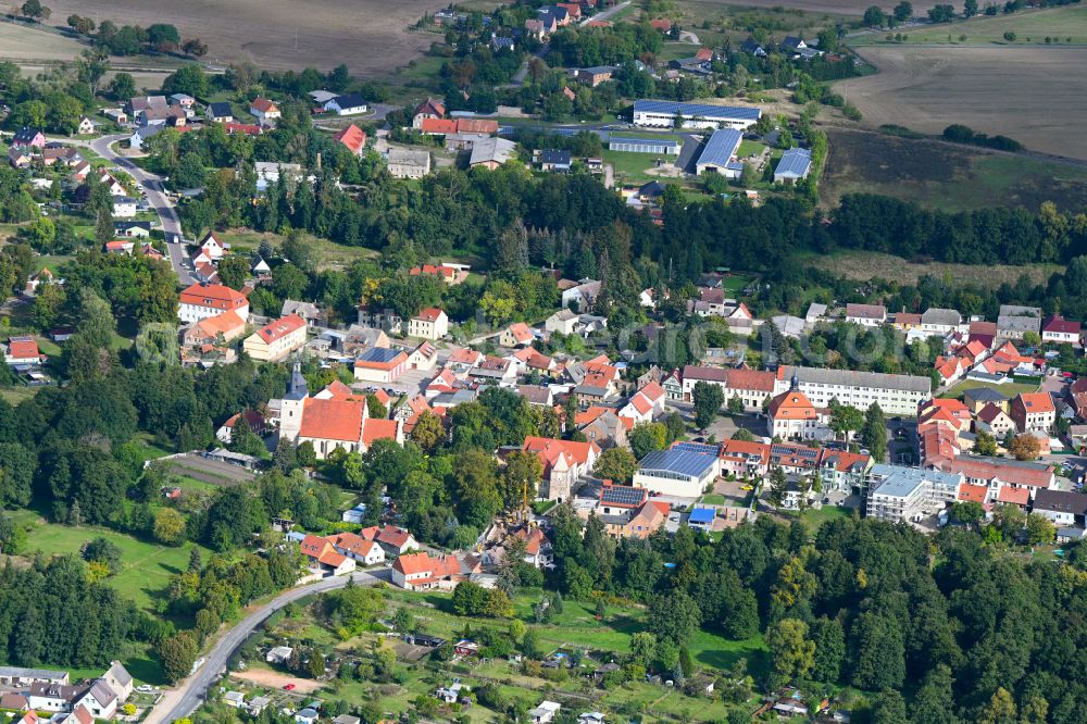 Loburg from above - City view on down town in Loburg in the state Saxony-Anhalt, Germany