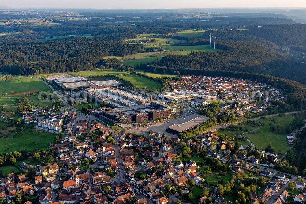 Aerial image Loßburg - City view on down town in Lossburg in the state Baden-Wuerttemberg, Germany