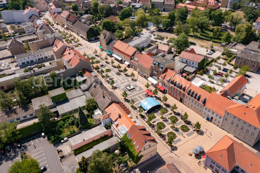 Luckenwalde from above - City view on down town in Luckenwalde in the state Brandenburg, Germany