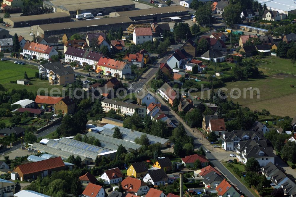 Aerial image Lutherstadt Wittenberg - City view of the inner-city area of in Lutherstadt Wittenberg in the state Saxony-Anhalt