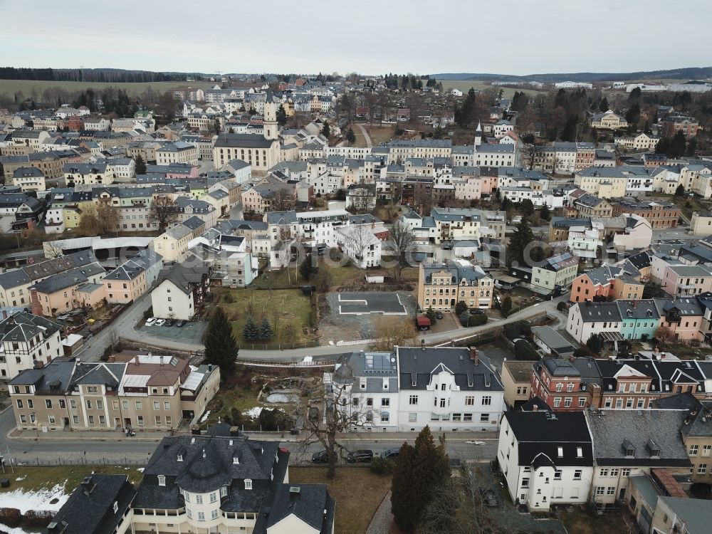 Aerial image Markneukirchen - City view on down town in Markneukirchen in the state Saxony, Germany