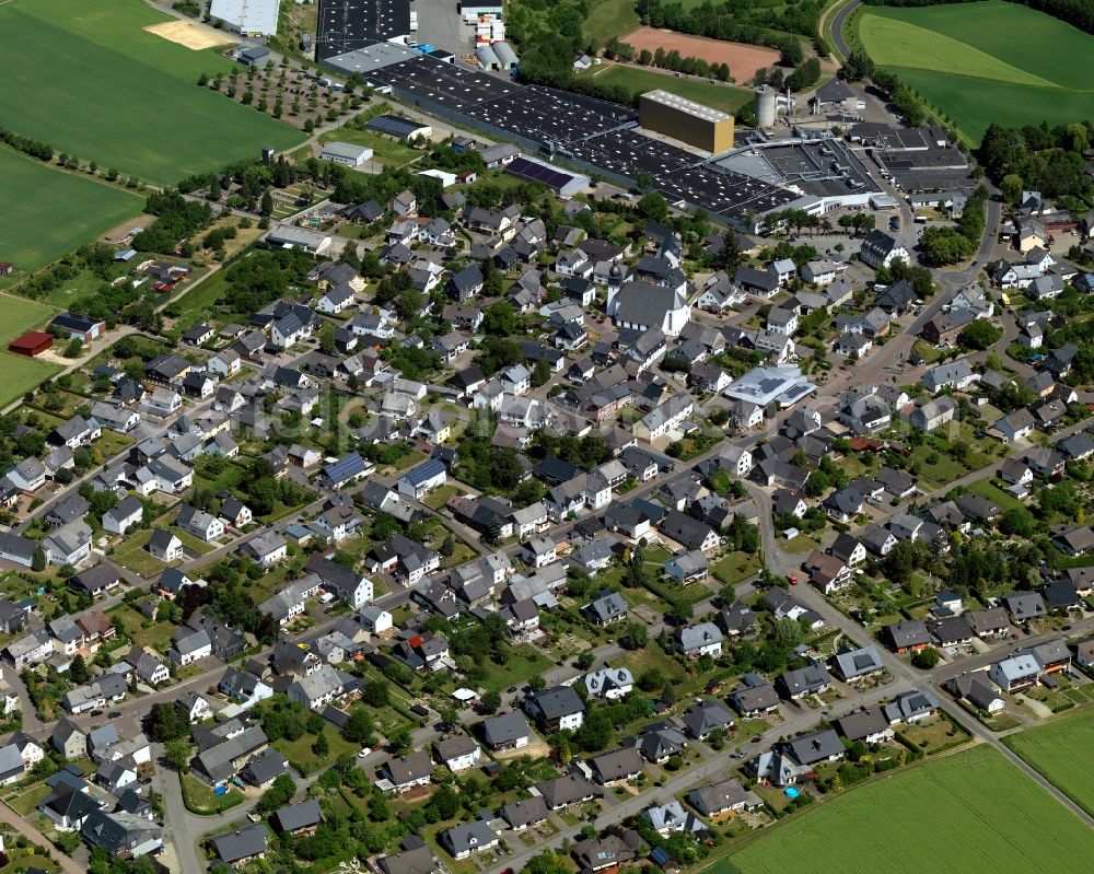 Mastershausen from above - City view from the center of in Mastershausen in the state Rhineland-Palatinate