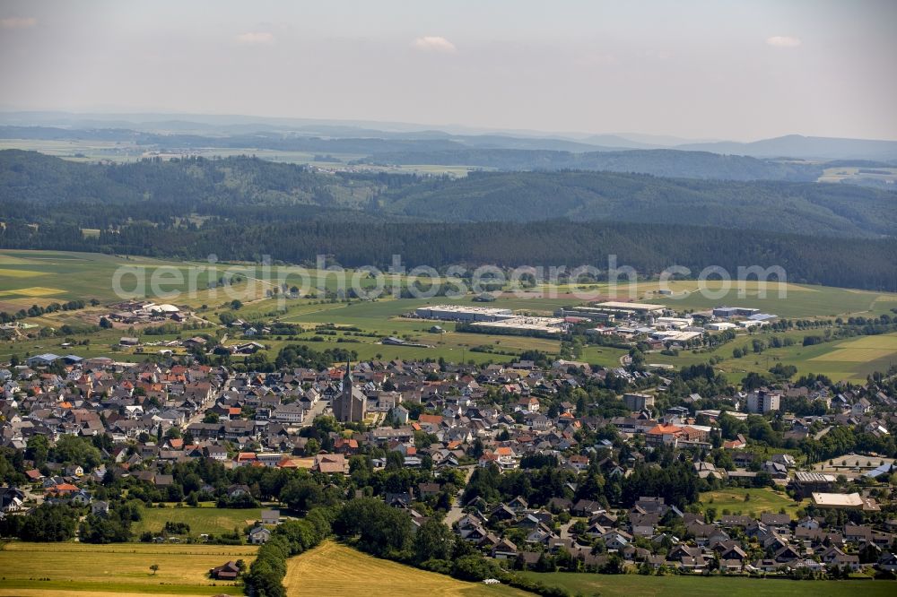 Aerial photograph Medebach - City view from the center of in Medebach in the state North Rhine-Westphalia