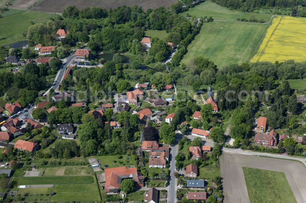 Aerial image Meinersen - City view on down town in Meinersen in the state Lower Saxony, Germany