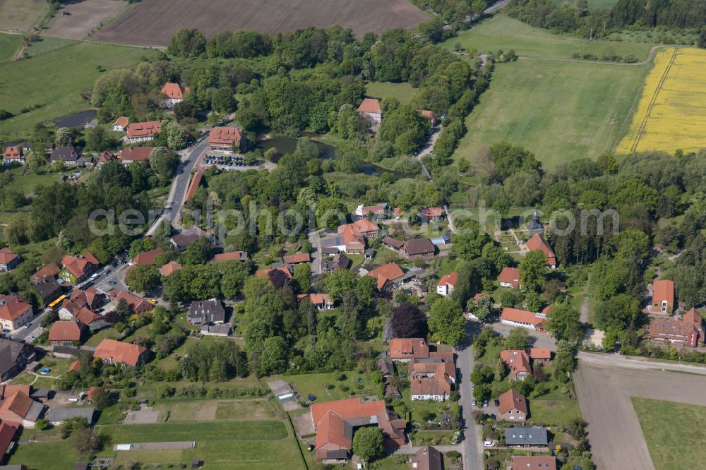 Aerial photograph Meinersen - City view on down town in Meinersen in the state Lower Saxony, Germany