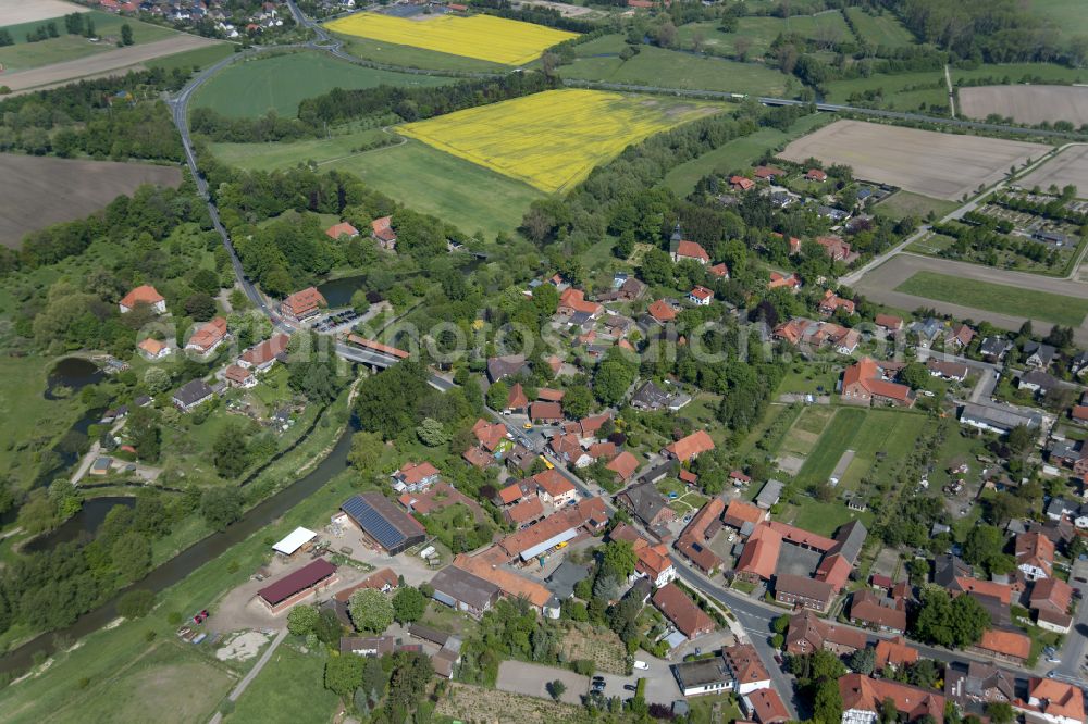 Aerial photograph Meinersen - City view on down town in Meinersen in the state Lower Saxony, Germany