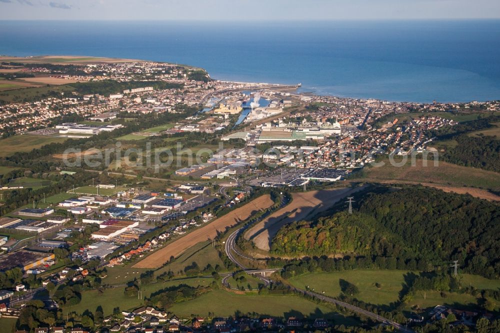 Mers-les-Bains from above - City view of the city area of in Mers-les-Bains in Hauts-de-France, France