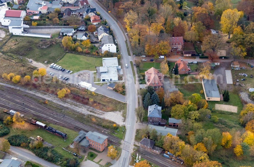 Aerial image Meyenburg - City view on down town in Meyenburg in the state Brandenburg, Germany