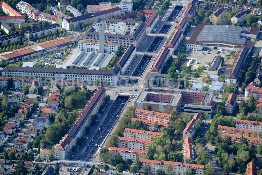 Aerial image München - City view of the inner-city area at the Tegernseer Landstrasse in Munich in the state Bavaria