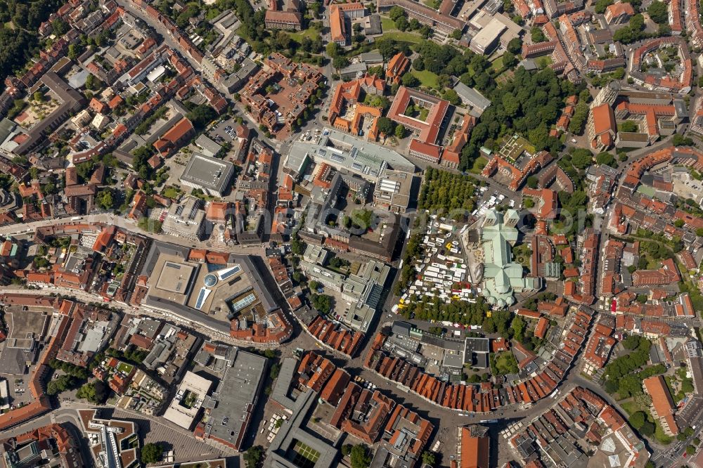 Münster from the bird's eye view: Downtown of Münster in state North Rhine-Westphalia