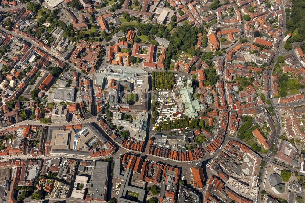 Aerial photograph Münster - Downtown of Münster in state North Rhine-Westphalia