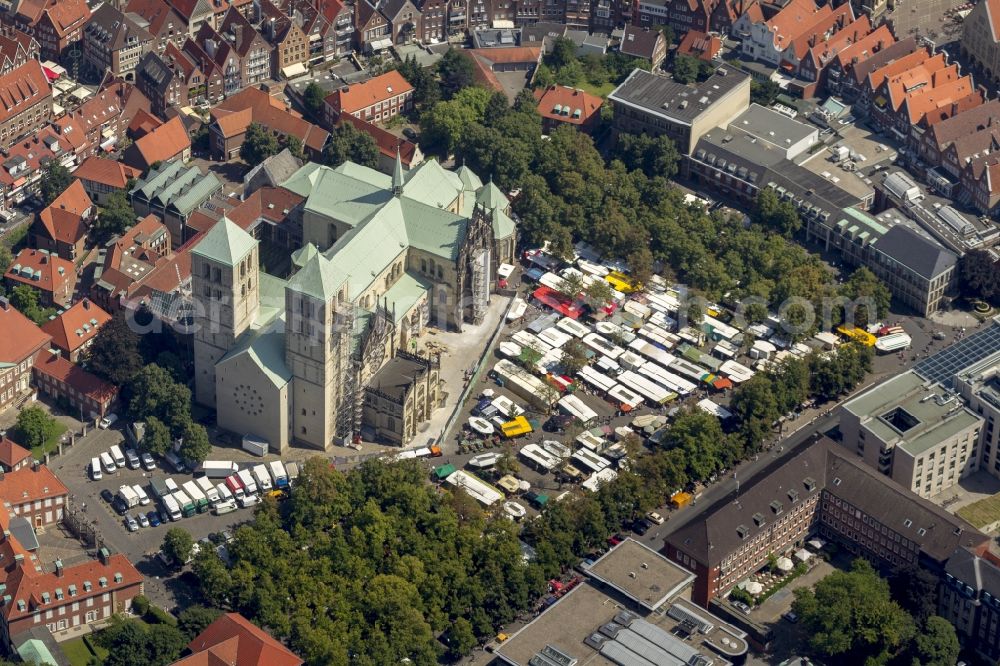 Aerial photograph Münster - Downtown of Münster in state North Rhine-Westphalia