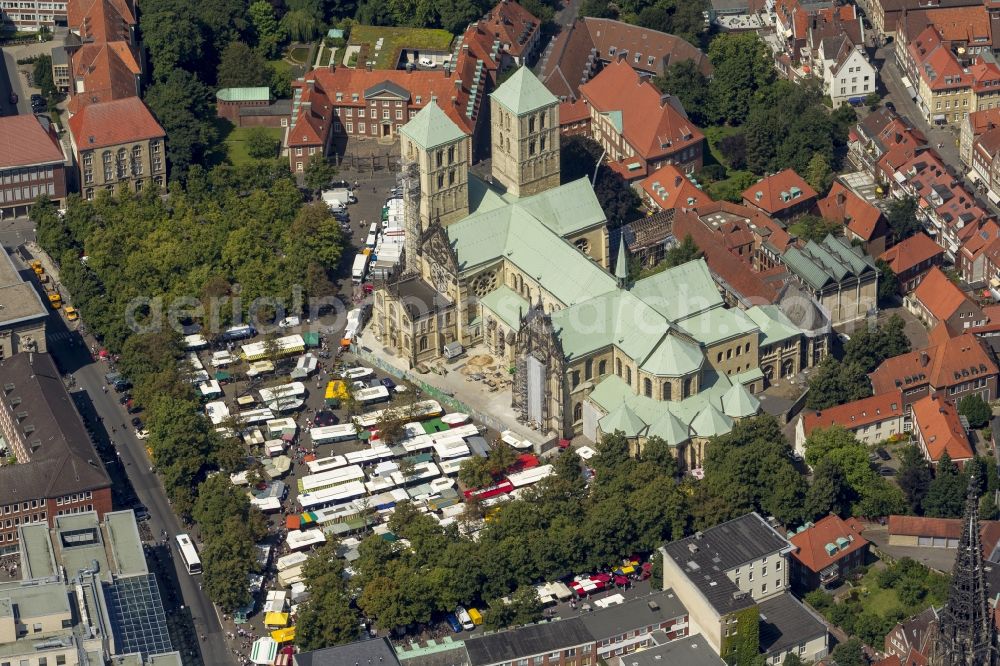 Münster from the bird's eye view: Downtown of Münster in state North Rhine-Westphalia