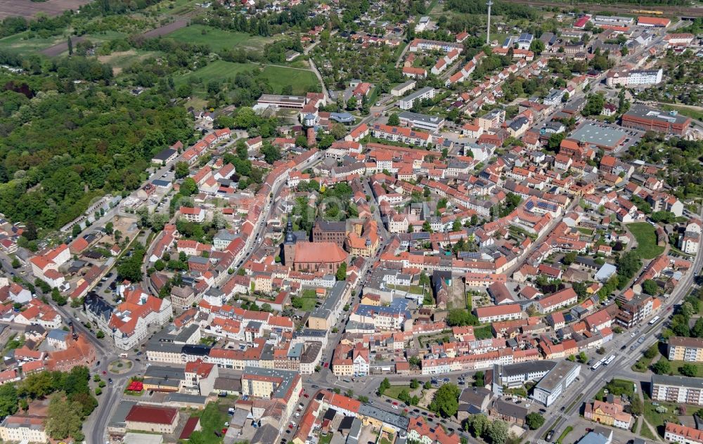 Aerial photograph Nauen - City view of the city area of in Nauen in the state Brandenburg, Germany