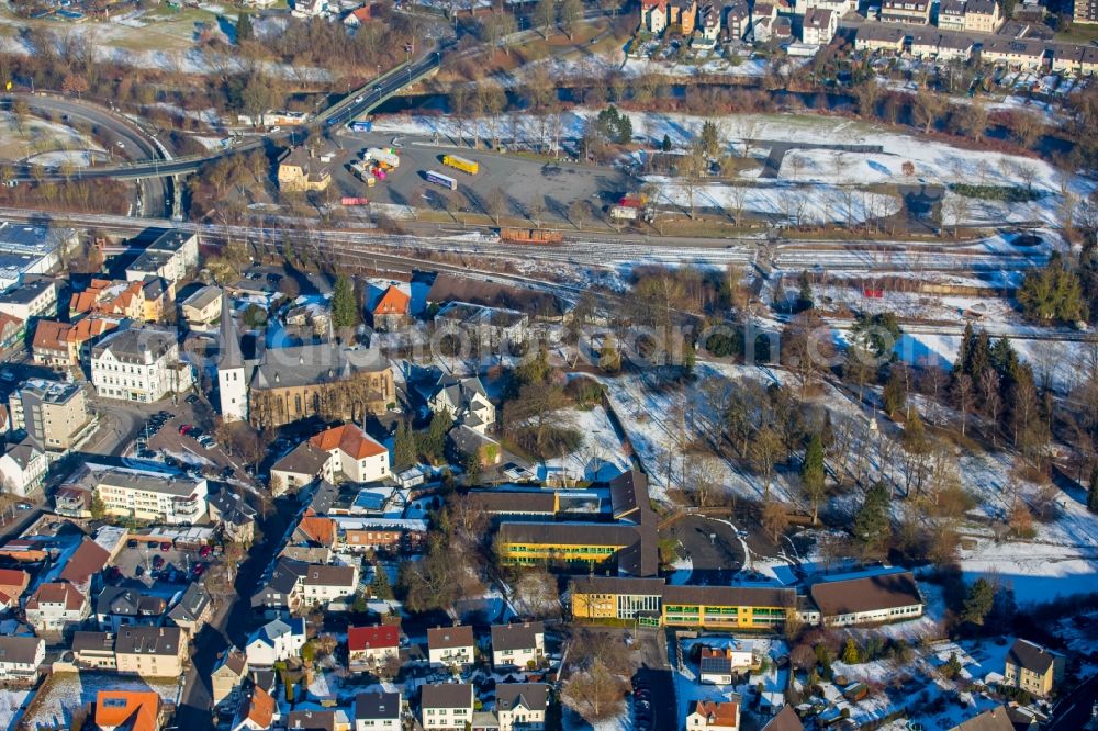 Neheim from above - City view of the city area of in Neheim in the state North Rhine-Westphalia