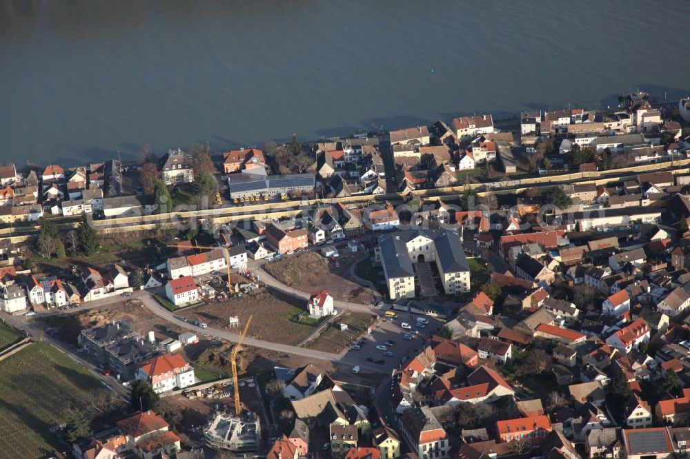 Aerial photograph Nierstein - City view of the inner-city area of in Nierstein in the state Rhineland-Palatinate