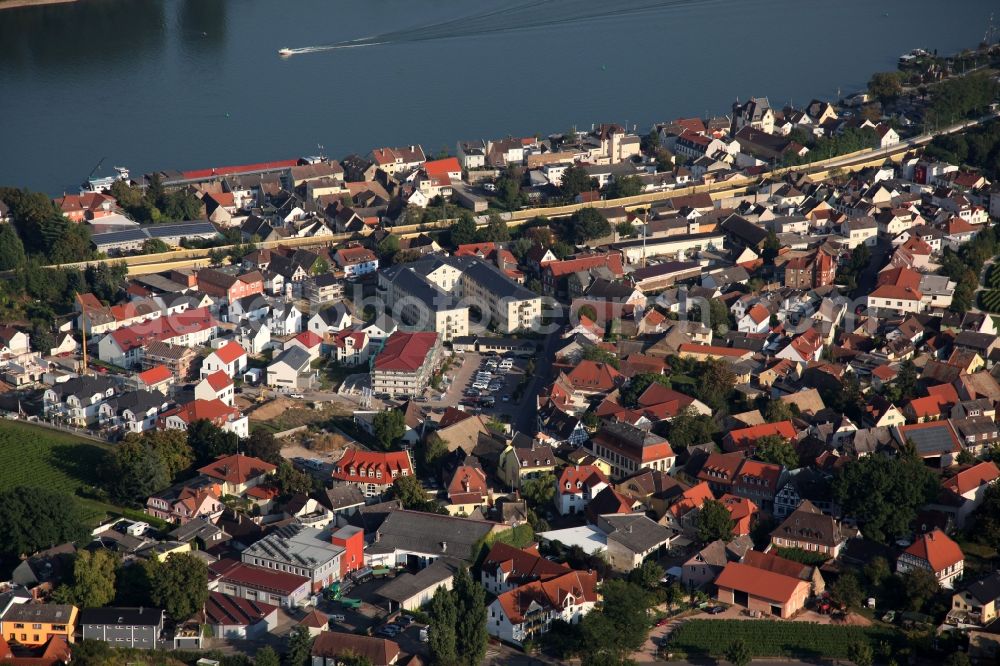 Aerial photograph Nierstein - City view of the inner-city area of in Nierstein in the state Rhineland-Palatinate