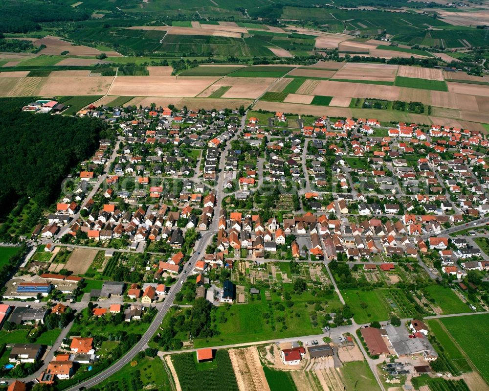 Nordheim from the bird's eye view: City view on down town in Nordheim in the state Baden-Wuerttemberg, Germany