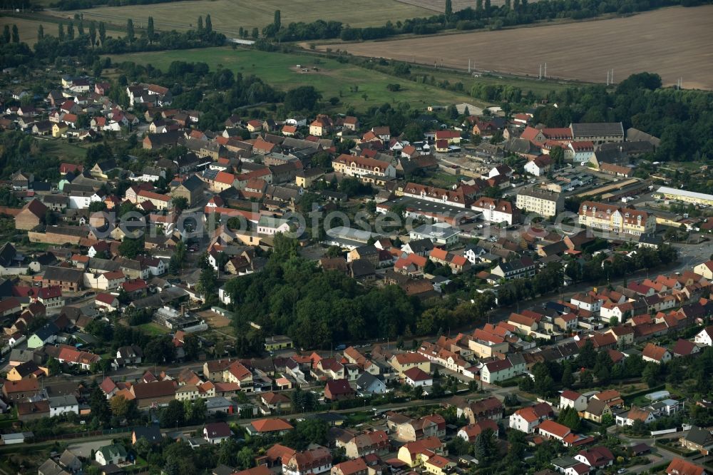 Aerial image Oberröblingen - City view of the city area of in Oberroeblingen in the state Saxony-Anhalt