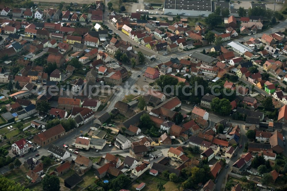 Aerial photograph Oberröblingen - City view of the city area of in Oberroeblingen in the state Saxony-Anhalt