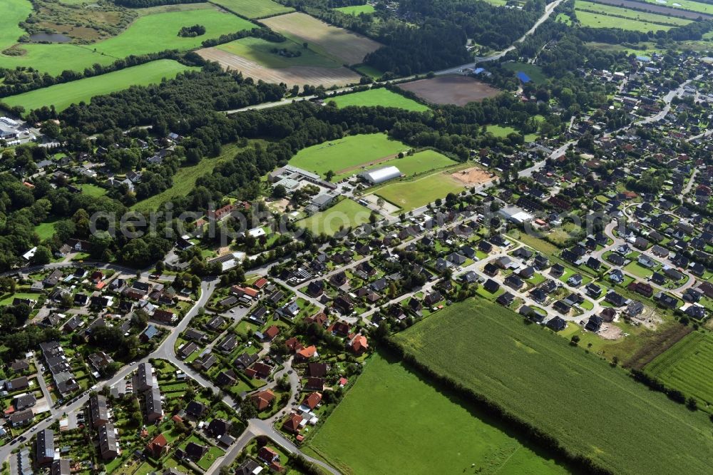 Aerial image Oeversee - City view of the city area of in Oeversee in the state Schleswig-Holstein