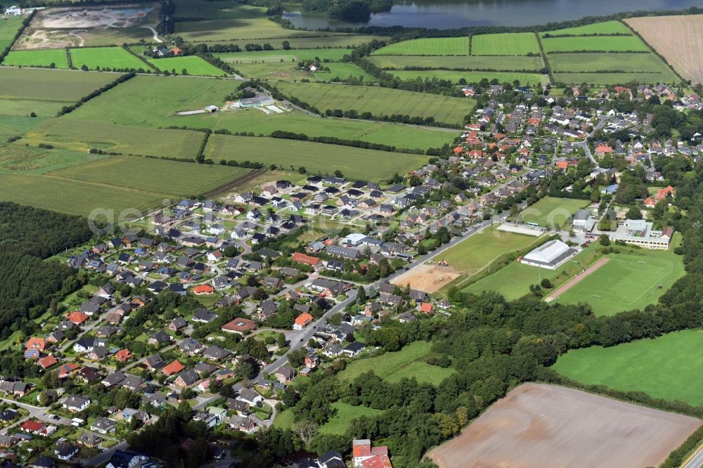 Aerial image Oeversee - City view of the city area of in Oeversee in the state Schleswig-Holstein