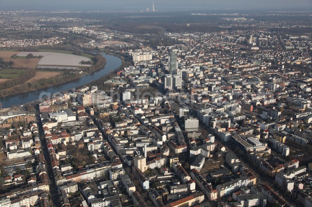 Aerial photograph Offenbach am Main - City view from the center of in Offenbach am Main in the state Hesse. offenbach.de