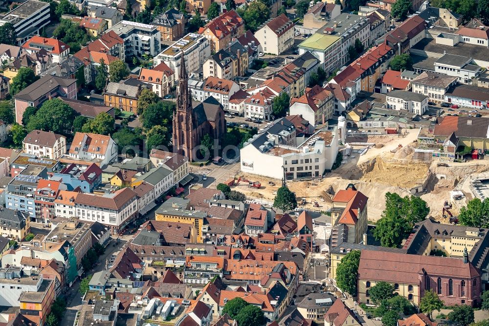 Aerial photograph Offenburg - City view of the city area of in Offenburg in the state Baden-Wuerttemberg, Germany