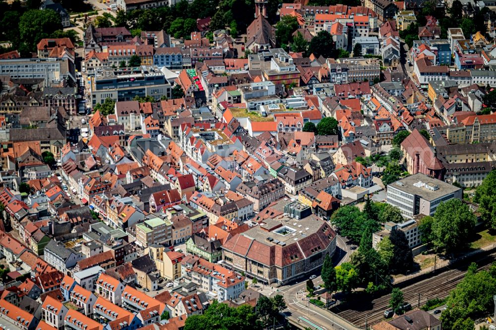 Aerial photograph Offenburg - City view of the city area of in Offenburg in the state Baden-Wurttemberg, Germany