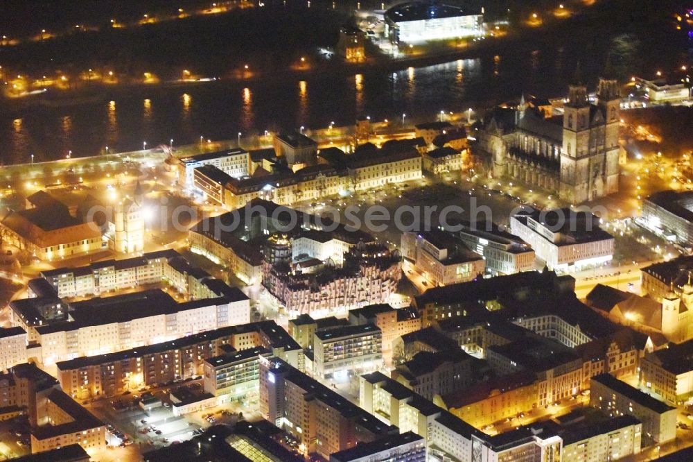 Magdeburg from the bird's eye view: City view of the city area of in the district Altstadt in Magdeburg in the state Saxony-Anhalt