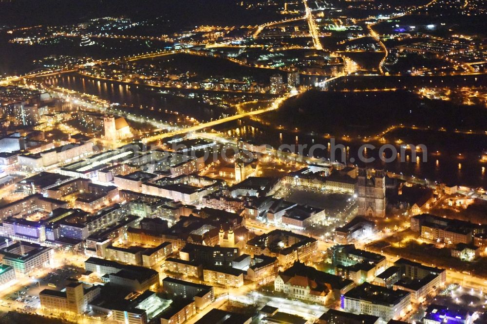 Aerial image Magdeburg - City view of the city area of in the district Altstadt in Magdeburg in the state Saxony-Anhalt