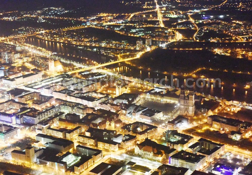 Aerial photograph Magdeburg - City view of the city area of in the district Altstadt in Magdeburg in the state Saxony-Anhalt