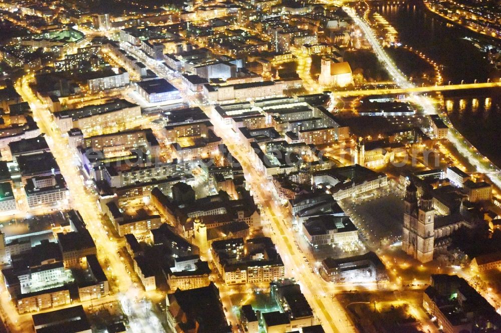 Magdeburg from the bird's eye view: City view of the city area of in the district Altstadt in Magdeburg in the state Saxony-Anhalt