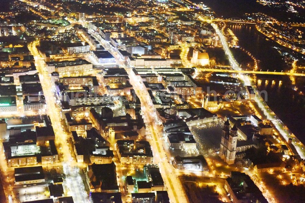 Aerial image Magdeburg - City view of the city area of in the district Altstadt in Magdeburg in the state Saxony-Anhalt